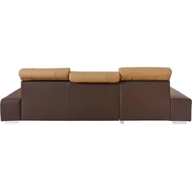 sit&more Eckcouch Kunstleder 2-Sitzer Braun