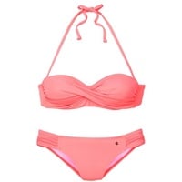 S.Oliver Bügel-Bandeau-Bikini Damen peach Gr.32 Cup A