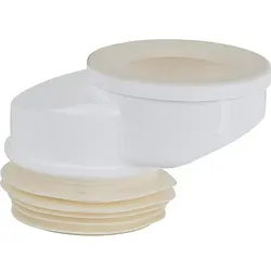 WC Anschluss exzentrisch 60 mm - Weiß - Ø 100 mm