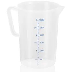 Messbecher mit 100ml Skalierung, Polypropylen - 3 Liter