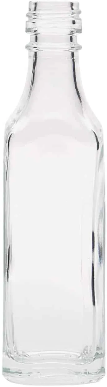 50 ml Bottiglia di vetro 'Siena', quadrata, imboccatura: PP 18