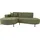 WFL GROUP Ecksofa Hana Loft 3-Sitzer Ecke Links Boucle Grün 241/80/168 cm,