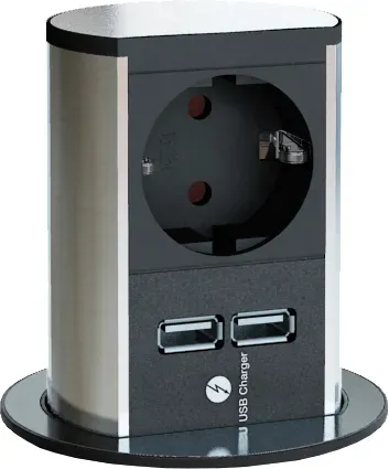 Naber 7053066 Elevator USB A Steckdosenelement edelstahlfarbig Elevator USB