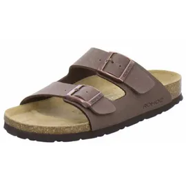 ROHDE Alba für Damen Frauen Sandale Pantolette Zweiriemer Hausschuhe 5631 braun, Schuhgröße:43 EU