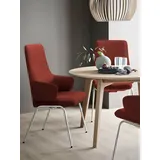 Stressless® Polsterstuhl Laurel, High Back mit Armlehne, Größe L, mit Beinen aus Stahl in Chrom rot