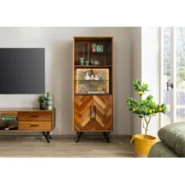 MASSIVMOEBEL24.DE Standregal 70 x 40 x 186 cm Beige