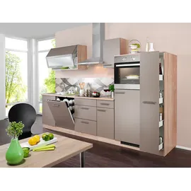 WIHO KÜCHEN Küchenzeile Montana 300 cm braun