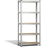 VOUNOT Lagerregal Holz 150x70x30cm braun