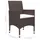 vidaXL Bistroset 3-tlg. Braun