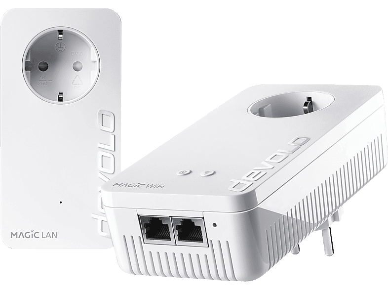 DEVOLO 8359 Magic 1 WiFi Starter Kit Powerline Adapter 1200 Mbit/s Kabellos und Kabelgebunden