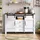 stilvora Buffetschrank 120 x 80 x 40 cm Weiß