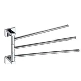 Brillantbad BIKI Handtuchhalter 3 Haken schwenkbar Chrom poliert 42x175x350 mm für Bad & Küche >> zum Bohren