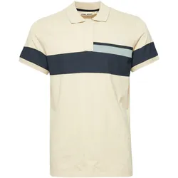 Poloshirt BLEND "Poloshirt BHUdo", Herren, Gr. S, beige (cloud cream), Obermaterial: 100% Baumwolle CO., casual, regular fit normal, Kurzarm, Shirts