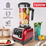 CMYbabee Standmixer 2L, Hochleistungsmixer 1600W Smoothie Maker, Pulsfunktion, Klinge aus Edelstahl Standmixer, Protein Fitness, Eiscrusher, BPA FREI - Rot