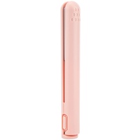 2-in-1 Mini Haarglätter, tragbare Keramik flache Lockenstab Haar Lockenwickler für Frauen Kurzhaar glattes Haar Locken(ROSA)