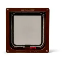 Cat Mate Manuell verschließbare Katzenklappe mit Türeinsatz- 234 braun