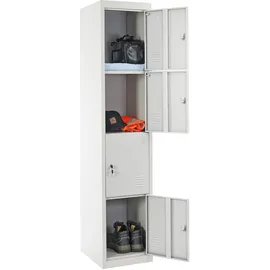 Mendler Schließfach Boston T163 180 x 38 x 45 cm Grau