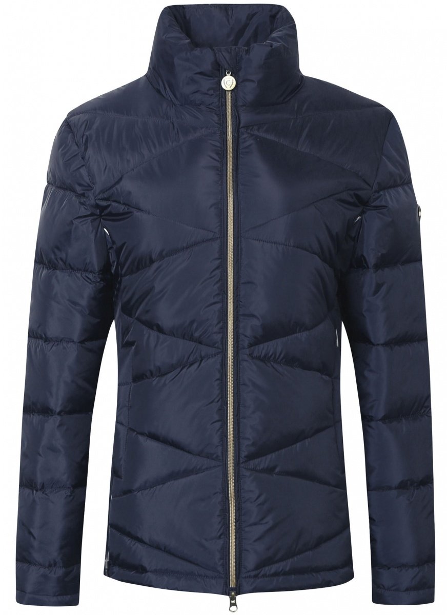 Covalliero Steppjacke Damen mit LED Leuchtstreifen dark navy HW 2022, Größe: L