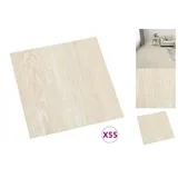 vidaXL PVC-Fliesen Selbstklebend 55 Stk. 5,11 m2 Beige