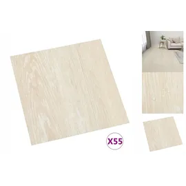 vidaXL PVC-Fliesen Selbstklebend 55 Stk. 5,11 m2 Beige