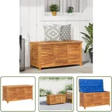 The Living Store - Gartenbox mit Lüftungsschlitzen 113x50x56 cm Massivholz Akazie - Holz Gartenbox - Gartenmöbel - Outdoor Box - Aufbewahrung