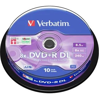 Verbatim DVD+R DL 8,5 GB 8x 10 St.
