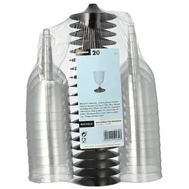 Papstar Sektgläser 20 St. 0,1 l Ø 5 cm glasklar