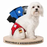 NATURE PET Premium Läufigkeitshose für Hündinnen – Hochwertige & Bequeme Hundewindeln für Hündinnen & Rüden – Waschbare Inkontinenz-Hundewindel ohne Einfädeln der Rute – XS-L/Rot