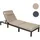 MCW MCW-A51 Premium Sonnenliege 198 x 60 x 71 cm braun/creme inkl. Kissen