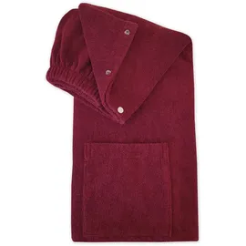 framsohn frottier Sarong FRAMSOHN FROTTIER "Saunakilt Herren", rot (bordeaux), L:60cm, Frottier, Hausmäntel, Sarong, hergestellt in Österreich, Dehnbund & Druckknöpfe variabel verstellbar