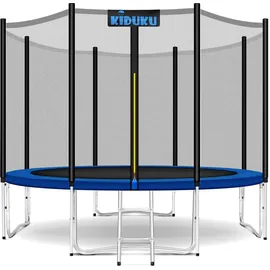 KIDUKU Gartentrampolin 244 x 427 cm inkl. Sicherheitsnetz, Leiter und Bodenanker