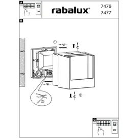 Rabalux Balimo Schwarz