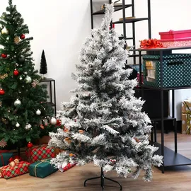 Svita Weihnachtsbaum Schnee Deko Tannenbaum Kunstbaum PVC 150 cm