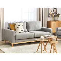 2-Sitzer Sofa grau / hellbraun SIGGARD