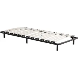 Beliani Lattenrahmen Pappelholz Metall 90 x 200 cm 24 Federleisten freistehend für Einzelbett Kinderzimmer