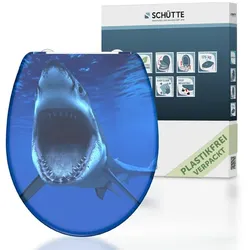 SCHÜTTE WC-Sitz »Shark«, Duroplast, oval,  mit Softclose-Funktion - blau