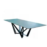 KAWOLA Ausziehtisch ODAR Esstisch Mittelauszug Keramik grün 180x100cm
