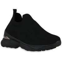Stiefelparadies Damen Slip Ons in Schwarz,