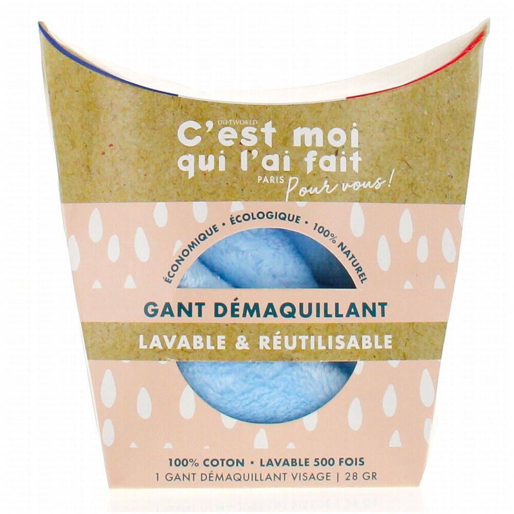 C'EST MOI QUI L'AI FAIT Gant Démaquillant - Lavable et Réutilisable 1 pc(s) gant(s)