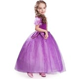 ELSA & ANNA Prinzessin Kleid Mädchen – Eiskönigin – Prinzessinnenkostüm – Mädchen Kleid für Partys, Geburtstage, Fasching, Karneval und Halloween – Prinzessin Kostüm Mädchen – 3-4 Jahre (NW11-RAP)