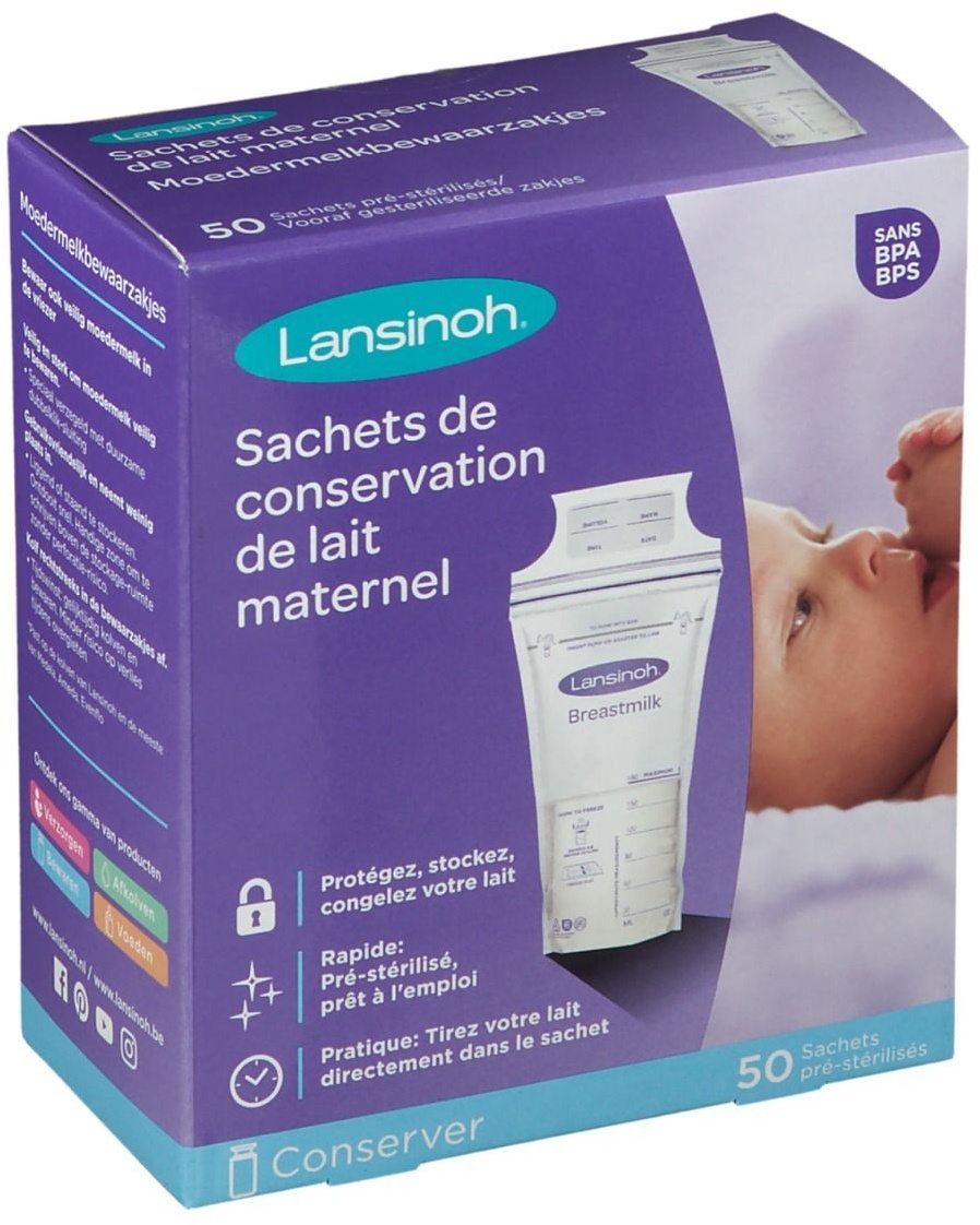 Lansinoh® Sachets de conservation du lait maternel 50 pc(s) sachet(s)