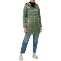 S.Oliver Lange Steppjacke mit Abnehmbarer Kapuze Khaki/Oliv 36