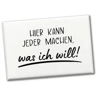 Speecheese Meine Regeln Souvenir Magnet eckig mit Spruch Hier