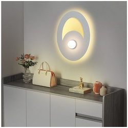 MULISOFT LED Wandleuchte 13W, LED Wandbeleuchtung Innen Modern Wandlampe für Wohnzimmer Treppenhaus weiß