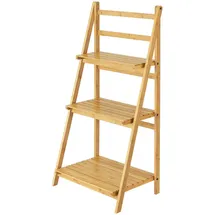 [en.casa] Leiterregal Natur, Holz, Bambus, 50.8x109x35 cm, Wohnzimmer,, - 2 Jahre Gewährleistung - mind. 14 Tage Rückgaberecht - Braun