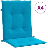 VidaXL Gartenstuhlauflagen 4 Stk. Blau 100x50x3 cm