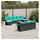 vidaXL Gartensofa-Set 11-tlg. Loungesofa schwarz