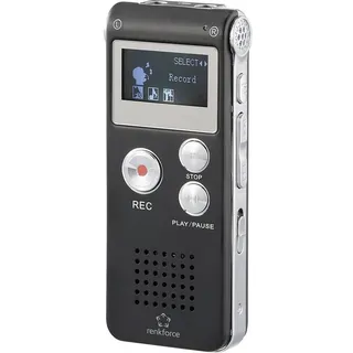 Renkforce RF-DVR-L169 Digitales Diktiergerät Aufzeichnungsdauer (max.) 25 h Schwarz
