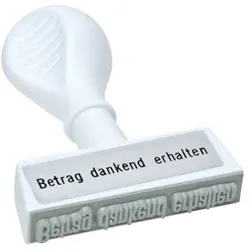 Stempel Betrag dankend erhalten