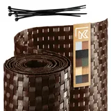 Kadax Zaunband aus Technorattan, Braun, 19 x 25 cm - KADAX